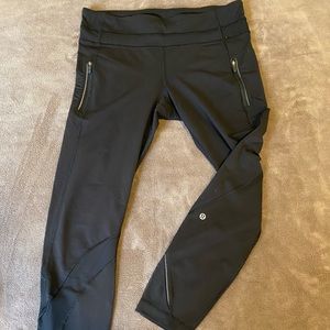 Lululemon leggings with mesh detailing